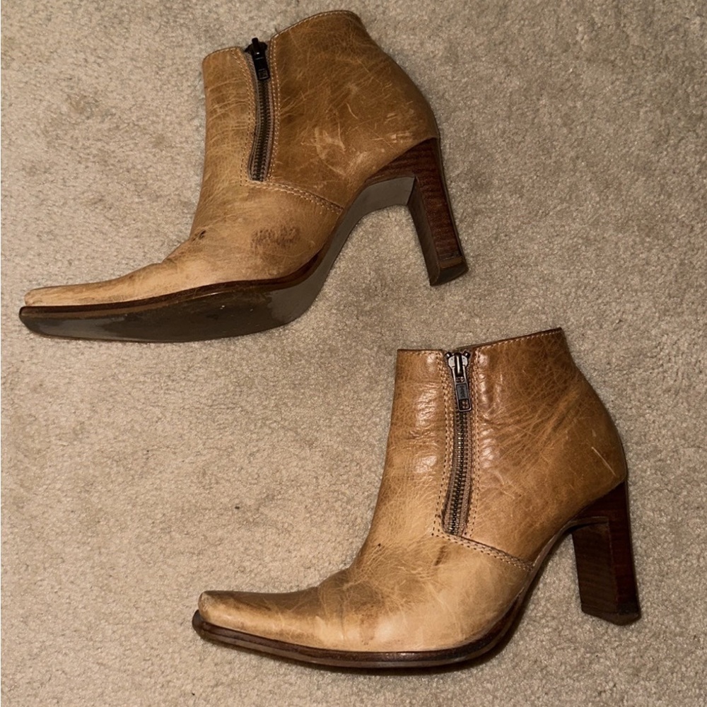 Steve Madden distressed leather ankle boots